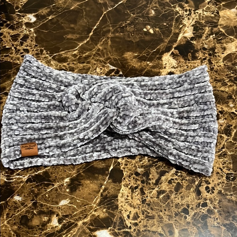 Gray Knitted Headband